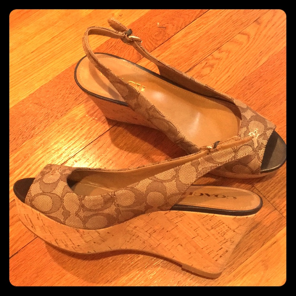 Coach wedge sandals